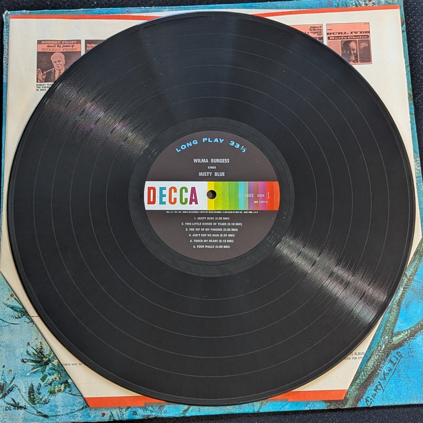 WILMA BURGESS Sings Misty Blue LO Vinyl Record 1967 Decca DL 4852 Country (VG Vinyl, VG Sleeve)