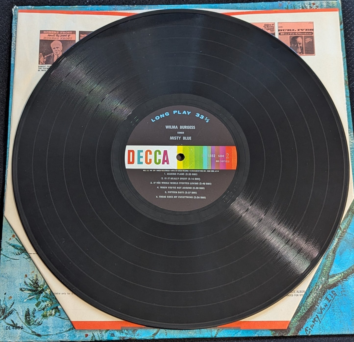 WILMA BURGESS Sings Misty Blue LO Vinyl Record 1967 Decca DL 4852 Country (VG Vinyl, VG Sleeve)