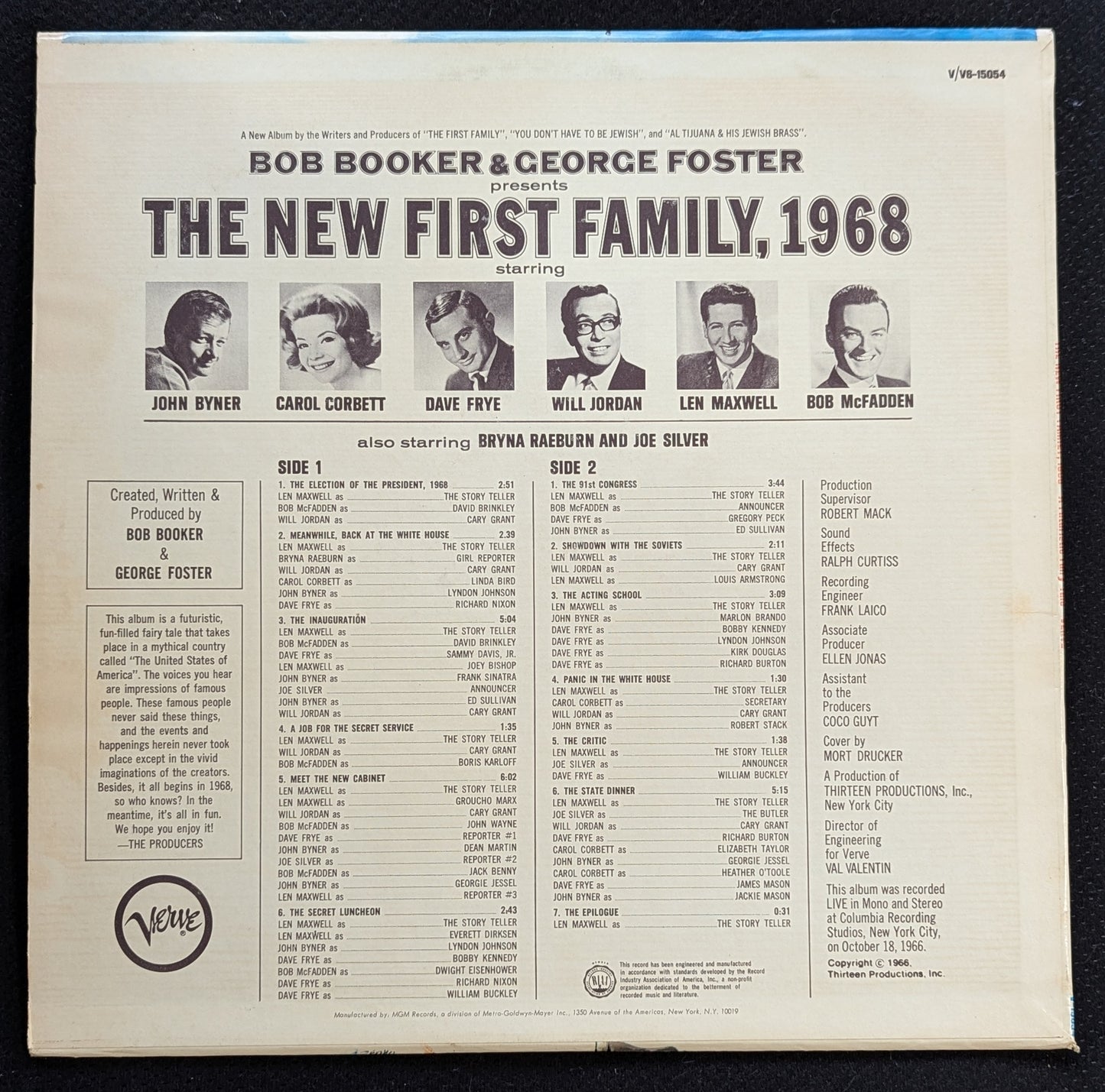 BOB BOOKER GEORGE FOSTER The New First Family 1968 A Futuristic Fairy Tale LP (VG Vinyl, VG Sleeve)