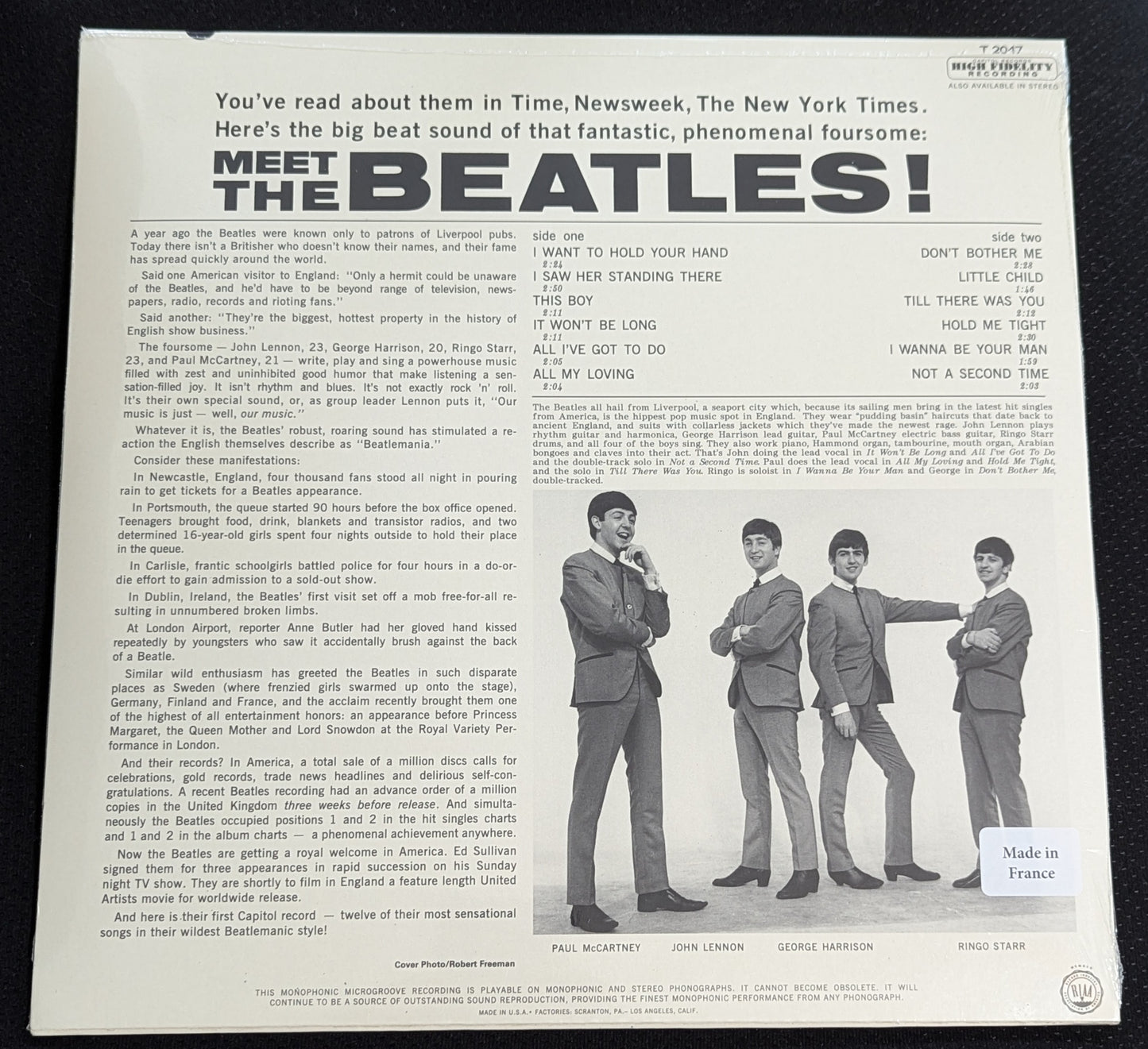 THE BEATLES Meet the Beatles! LP Vinyl Record 2024 60th Anniversary Sealed (M Vinyl, M Sleeve)