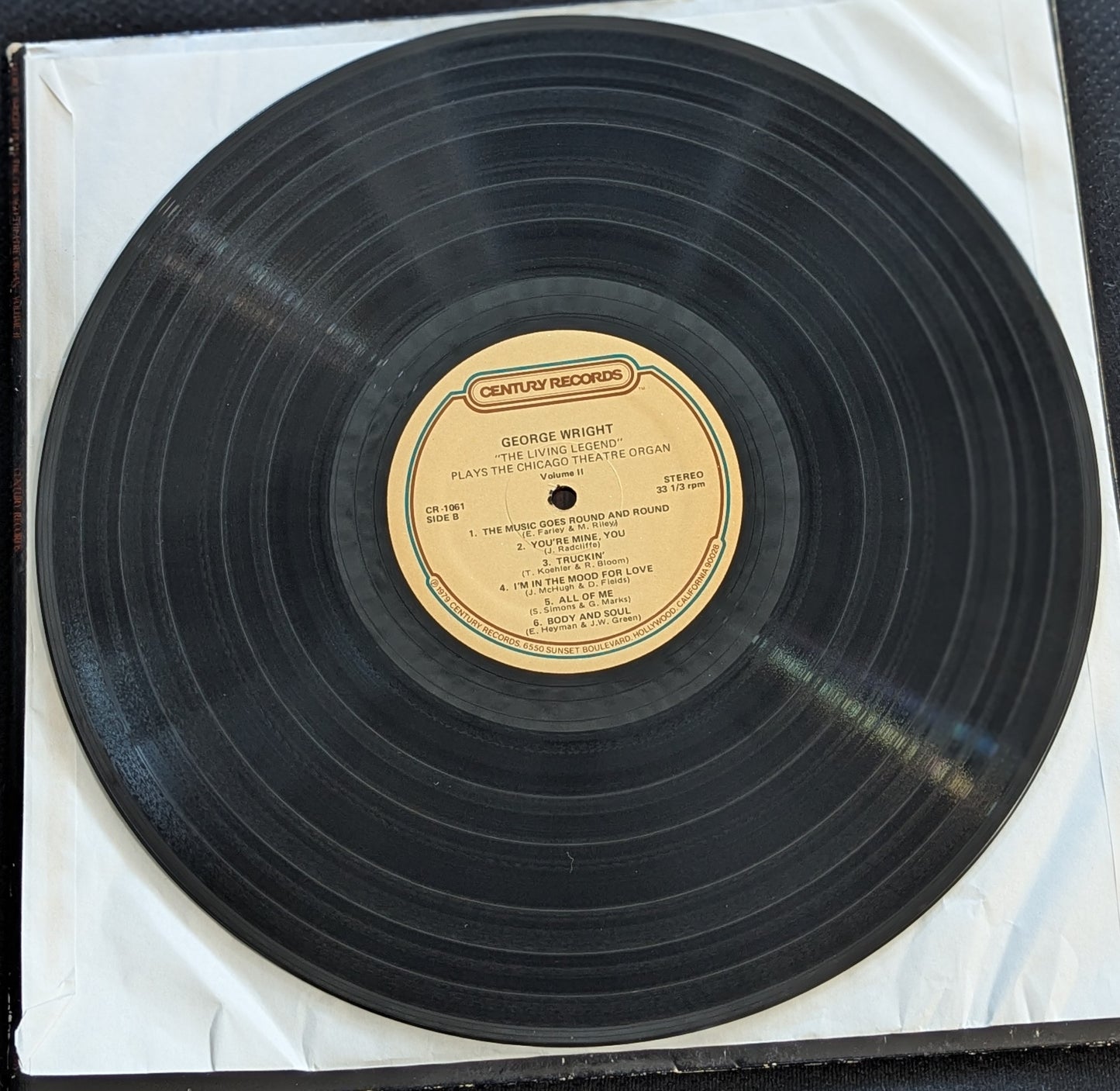 GEORGE WRIGHT Plays The Chicago Theatre Organ Volume II LP Vinyl Record CR-1061 (VG Vinyl, VG Sleeve)