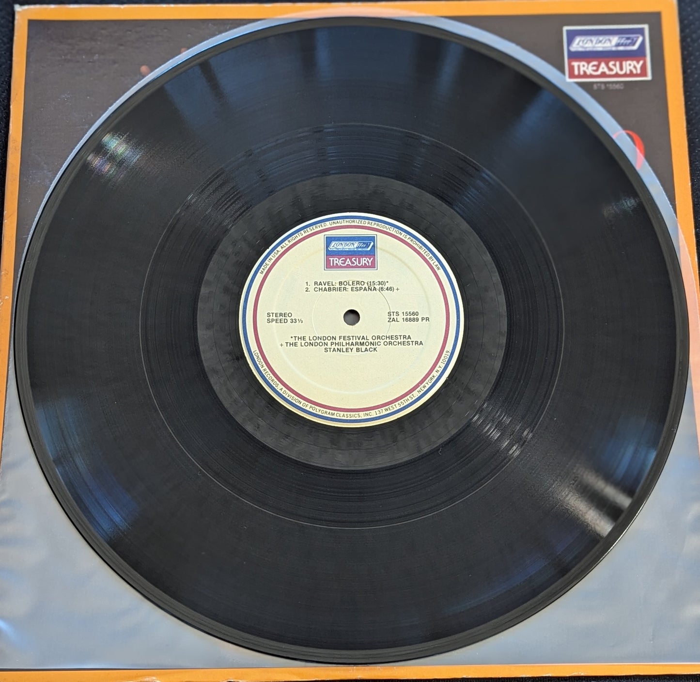 RAVEL Bolero CHABRIER Espana LISZT ENESCO STANLEY BLACK LP VINYL RECORD STS15560 (VG Vinyl, VG Sleeve)