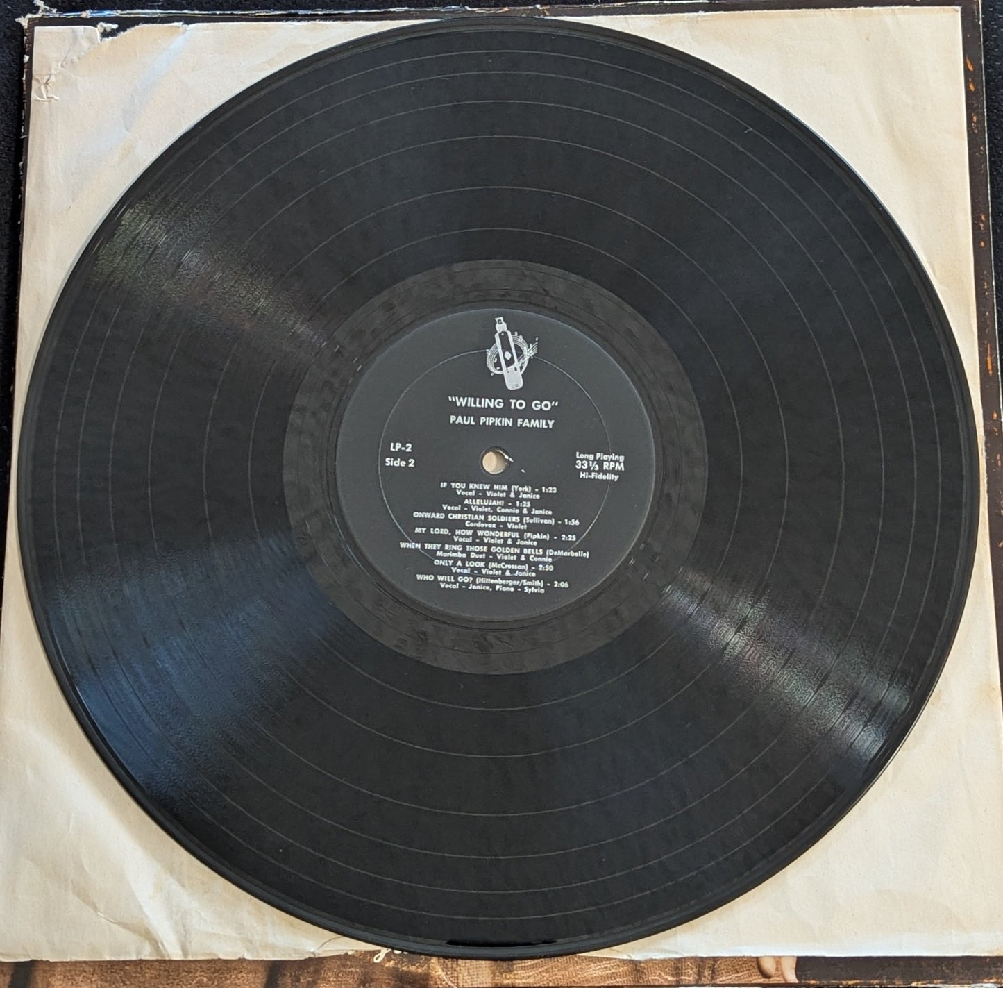 VIOLET & JANICE PIPKIN Willing To Go LP Vinyl Record LP-2 (VG Vinyl, G+ Sleeve)