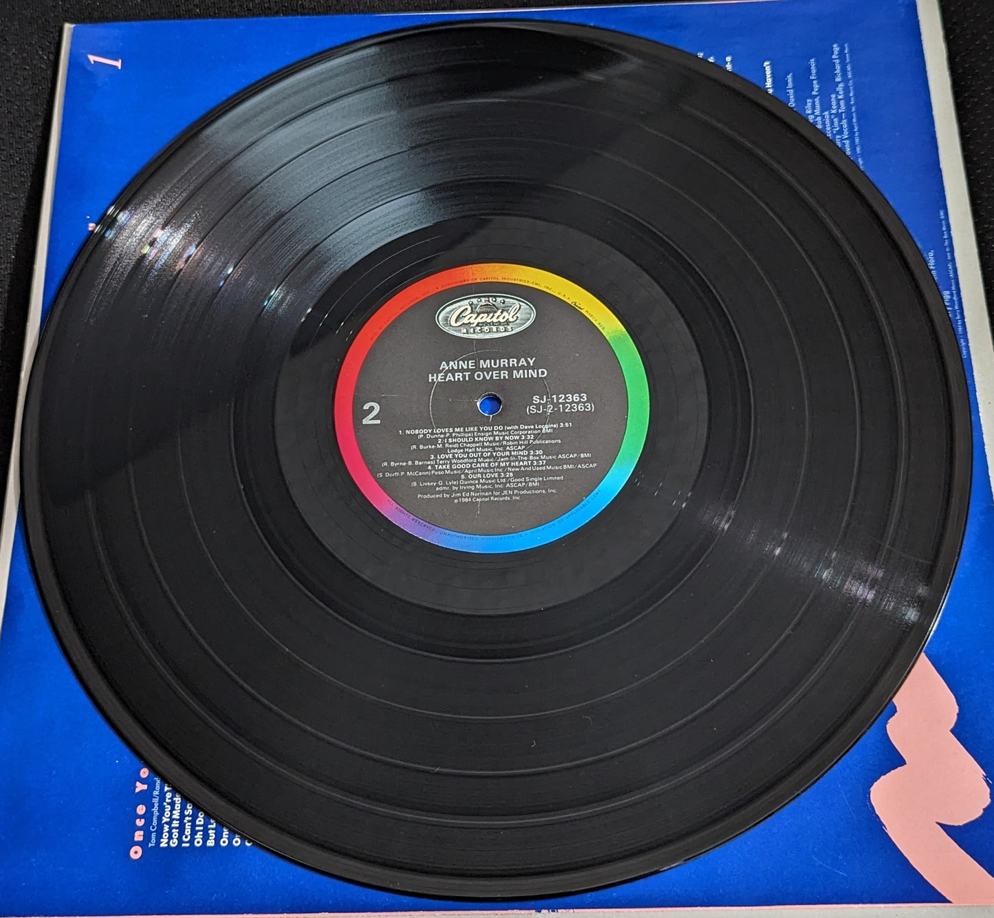 ANNE MURRAY Heart Over Mind LP Vinyl Record 1984 Capitol SJ-12363 (VG+ Vinyl, VG+ Sleeve)