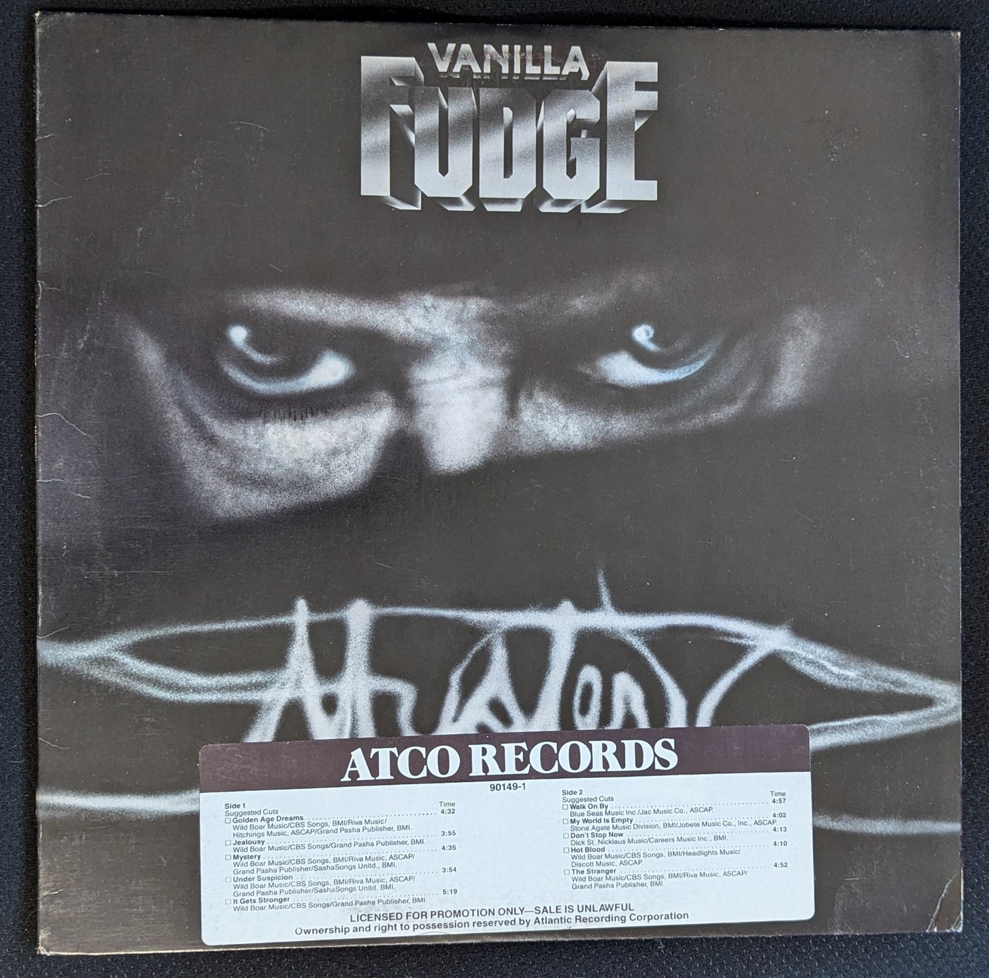 VANILLA FUDGE Mystery LP Vinyl Record 1984 ATCO 90149-1 Rock (VG+ Vinyl, VG Sleeve)