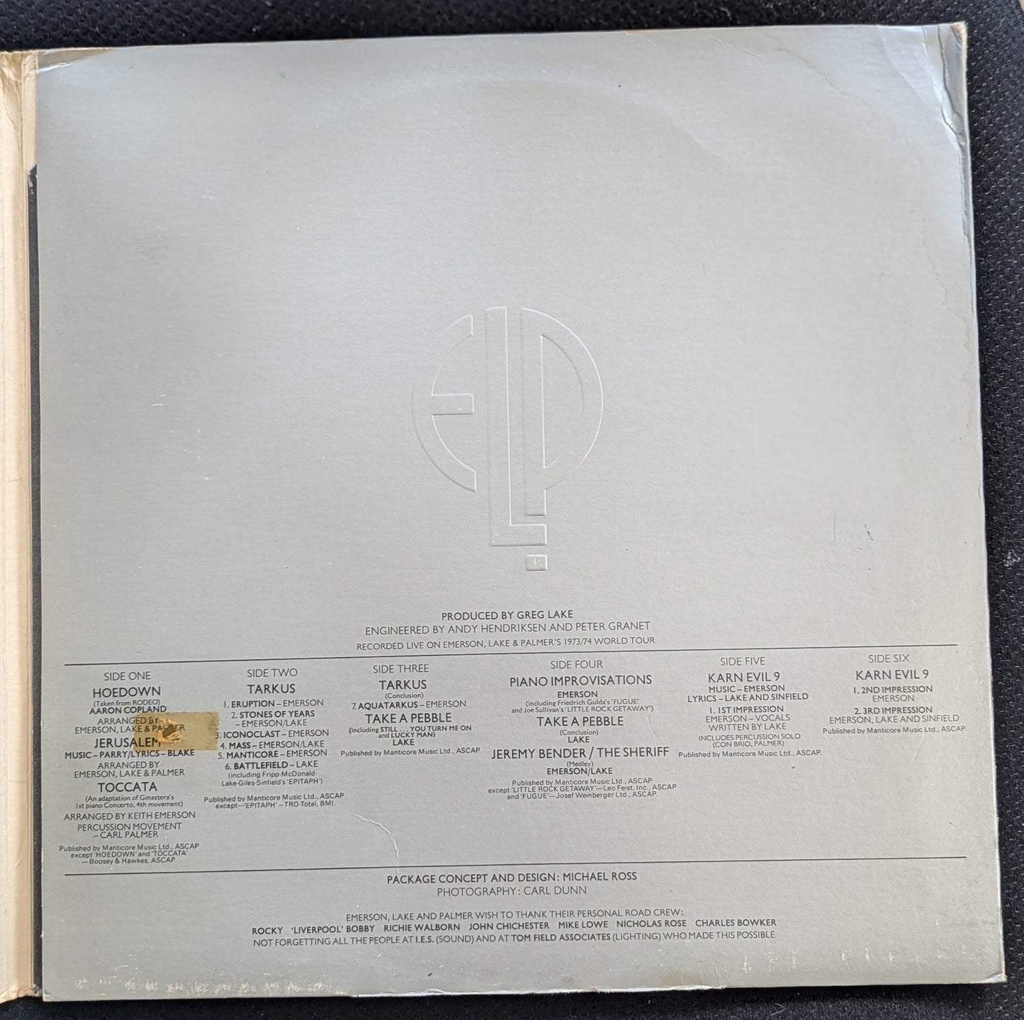 EMERSON LAKE & PALMER Welcome Back My Friends 3xLP Vinyl Record 1974 MC 3-200 (VG Vinyl, G Sleeve)