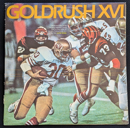 1982 Super Bowl GoldRush XVI NFL Football San Francisco 49ers LP Vinyl Record (VG Vinyl, VG Sleeve)