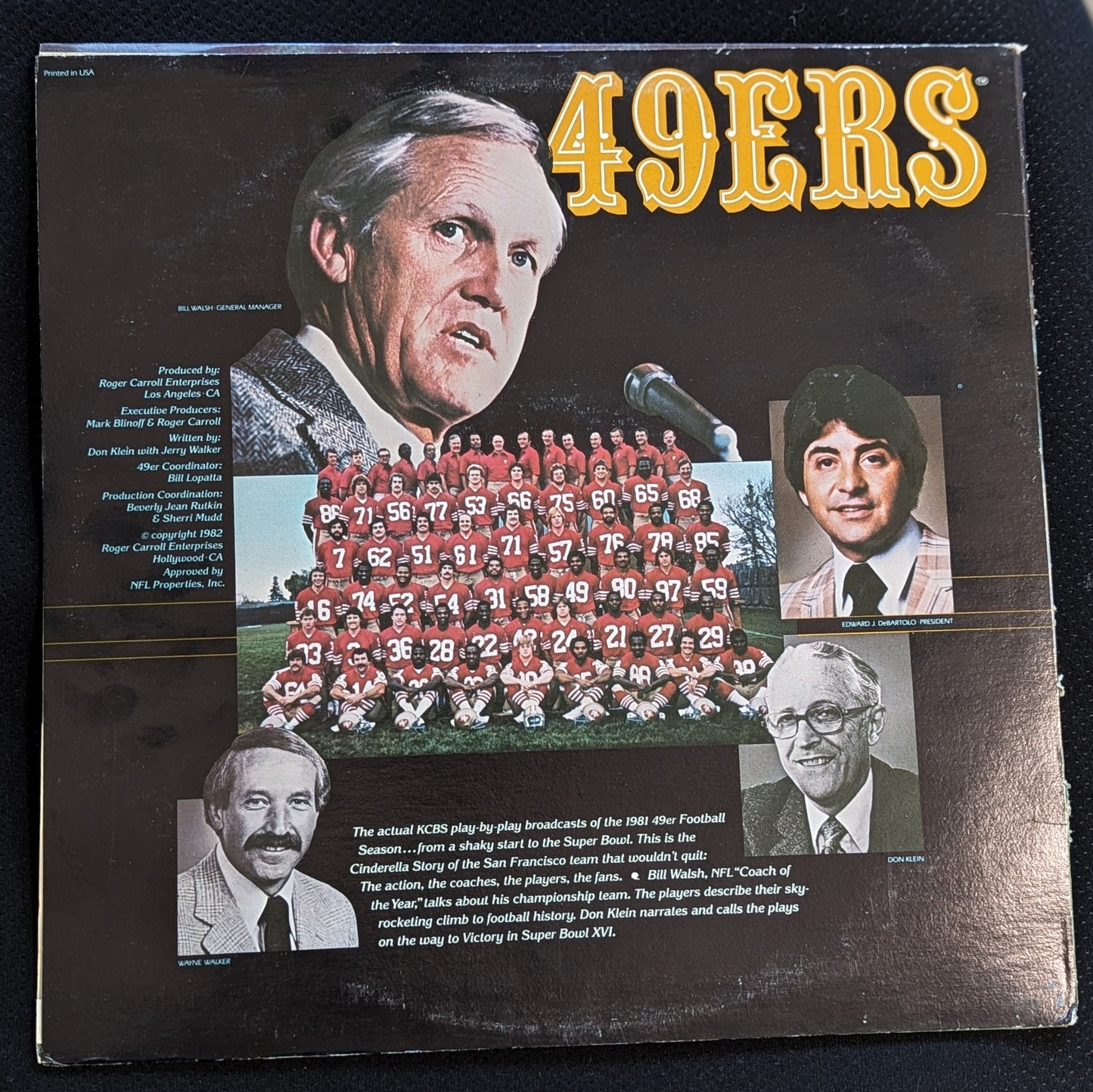 1982 Super Bowl GoldRush XVI NFL Football San Francisco 49ers LP Vinyl Record (VG Vinyl, VG Sleeve)