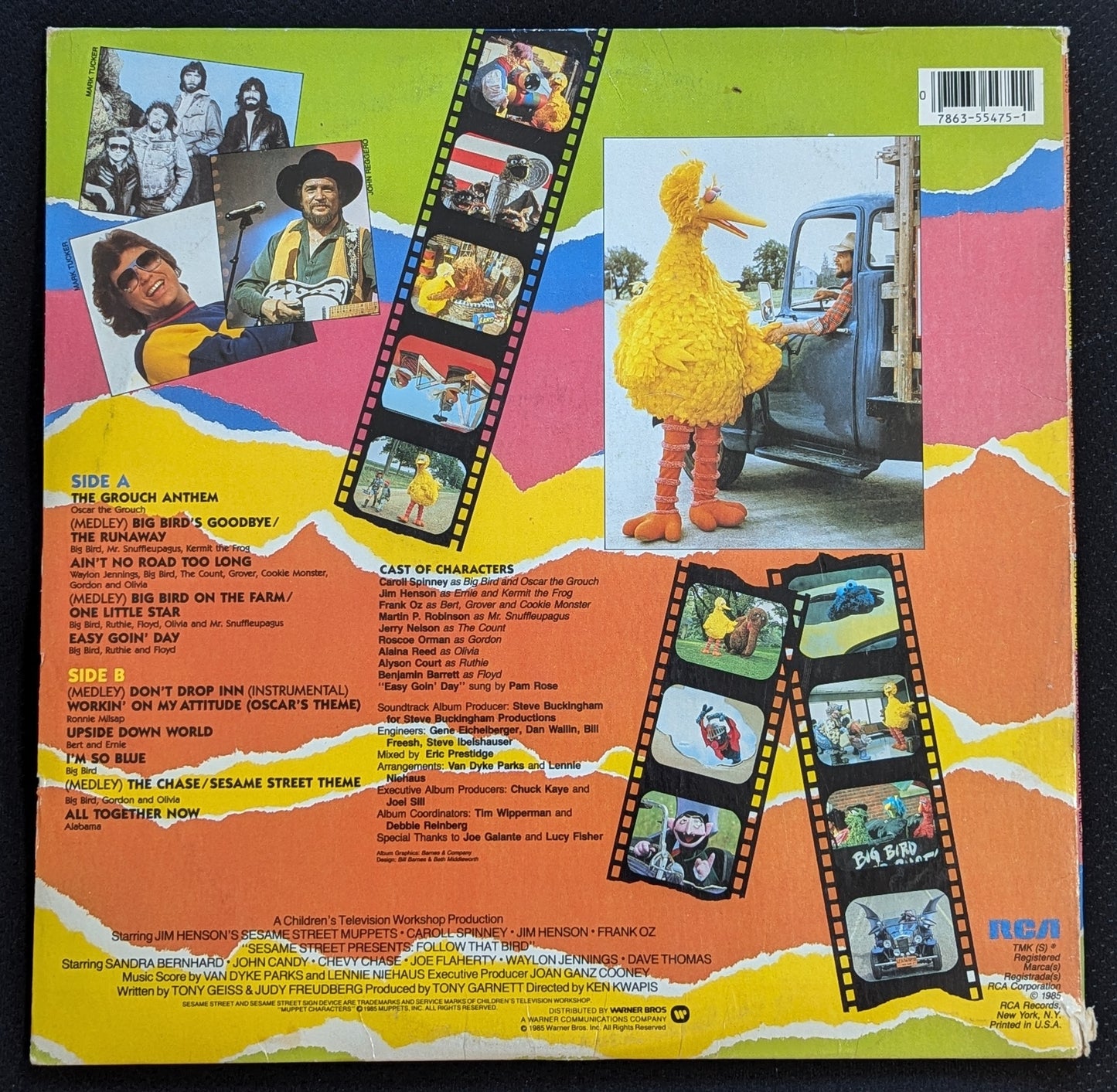 SESAME STREET Follow That Bird Soundtrack LP Vinyl Record 1985 RCA CBL1-5475 (VG Vinyl, VG Sleeve)