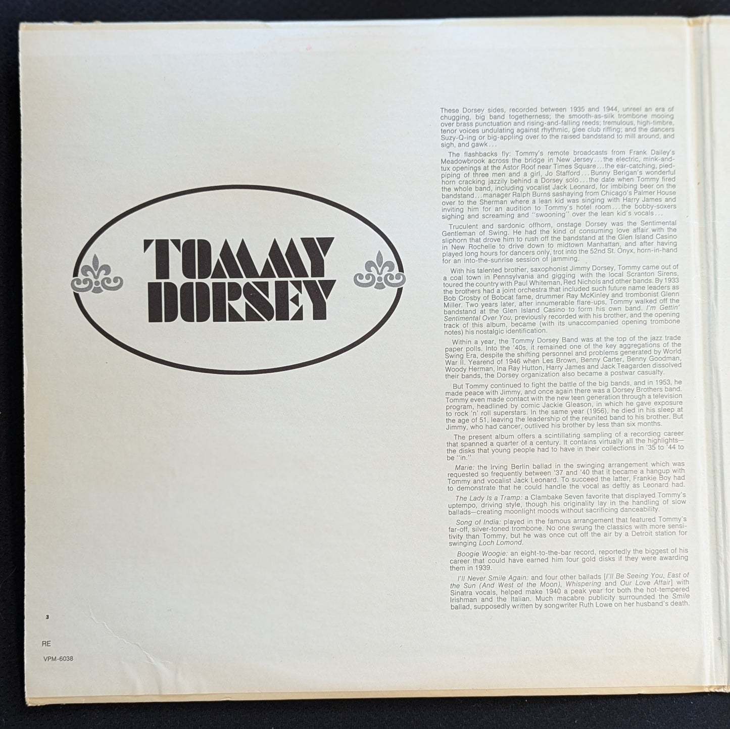 This Is Tommy Dorsey 2xLP Vinyl Record 1971 RCA VPM-6038 (VG Vinyl, G+ Sleeve)