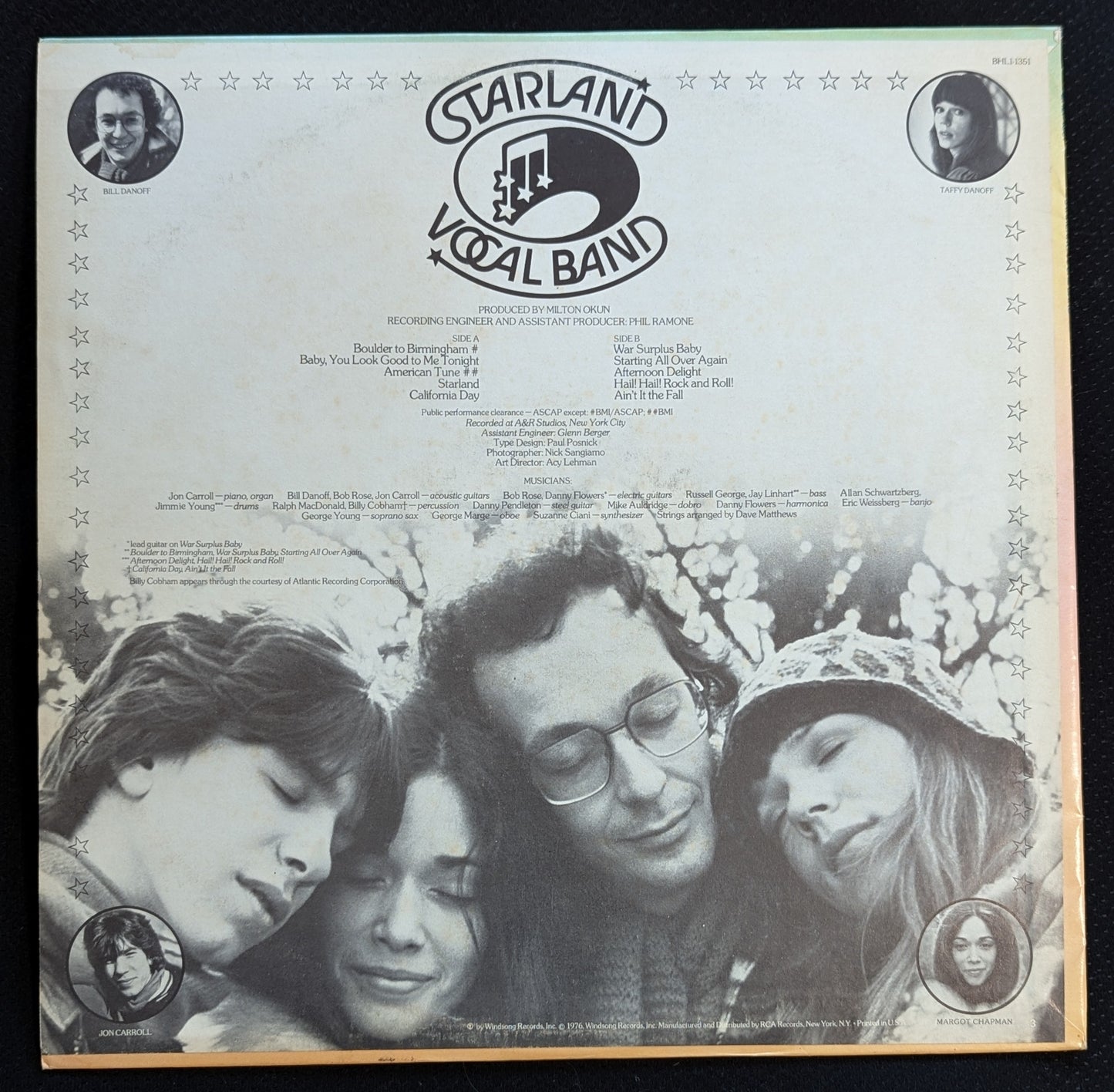 STARLAND VOCAL BAND Self Titled LP Vinyl Record 1976 Windsong BHL1-1351 (VG Vinyl, VG Sleeve)