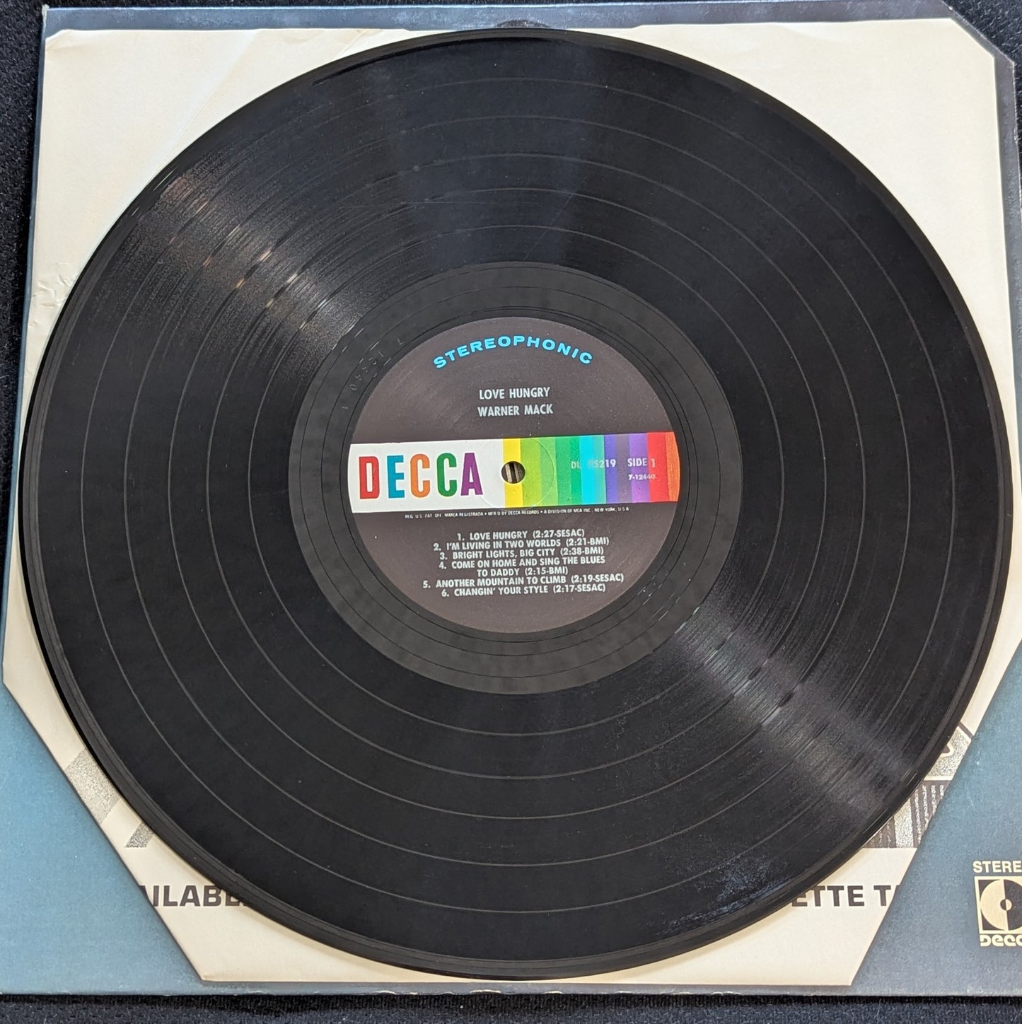 WARNER MACK Love Hungry LP Vinyl Record 1970 Decca DL 75219 (VG Vinyl, VG Sleeve)
