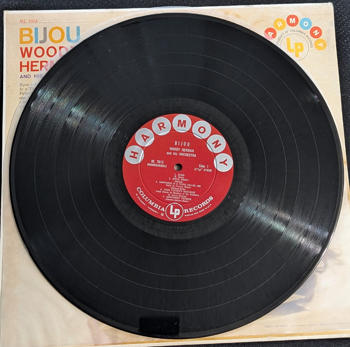WOODY HERMAN Bijou LP Vinyl Record 1957 Harmony HL 7013 Jazz (VG Vinyl, VG Sleeve)