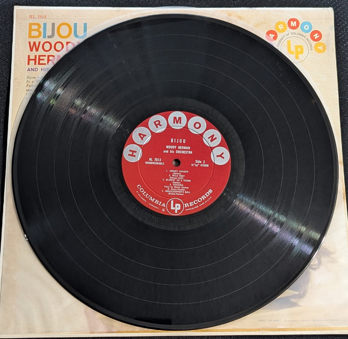 WOODY HERMAN Bijou LP Vinyl Record 1957 Harmony HL 7013 Jazz (VG Vinyl, VG Sleeve)