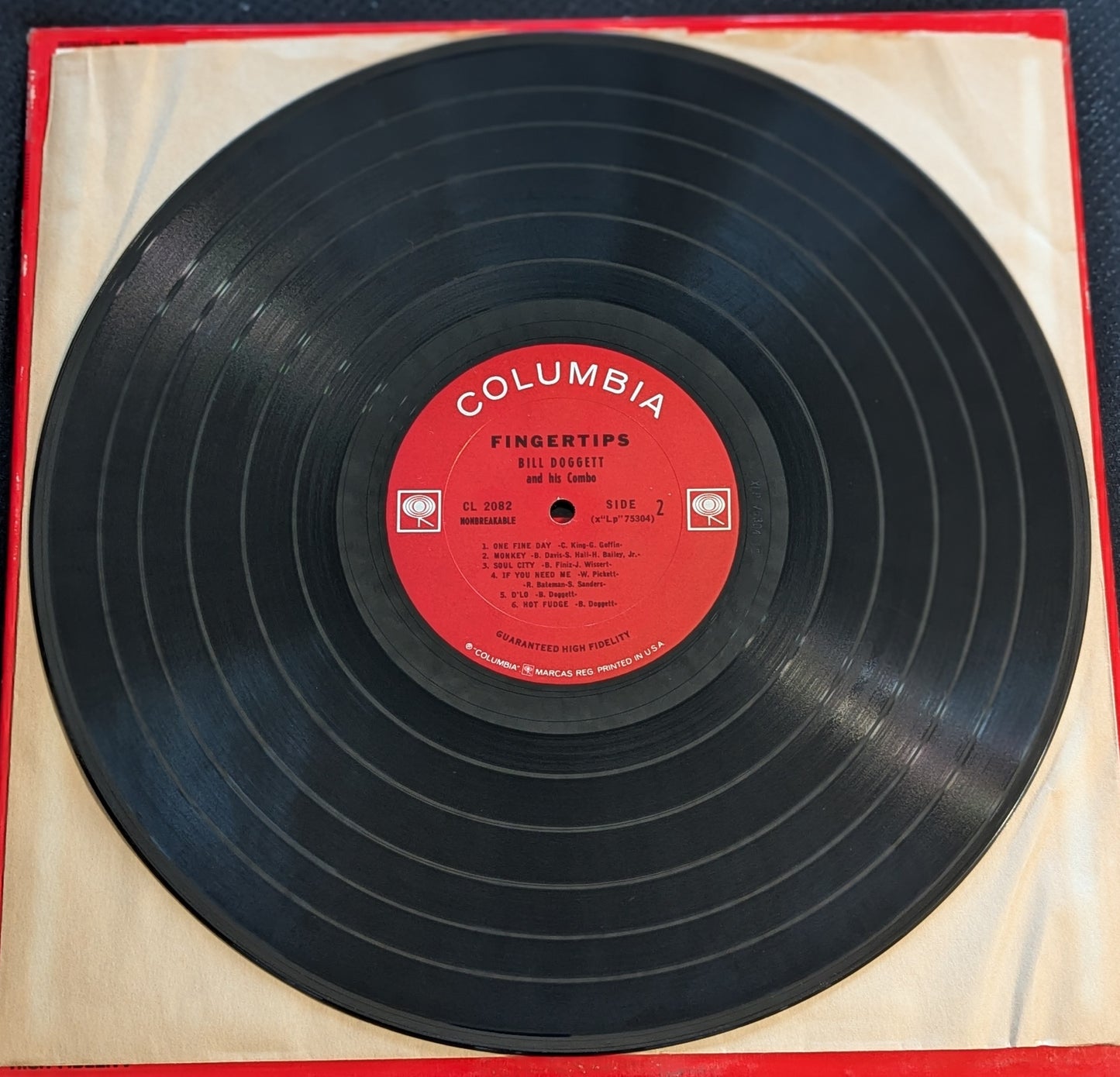 BILL DOGGETT AND HIS COMBO Fingertips LP Vinyl Record Columbia CL 2082 (VG Vinyl, VG+ Sleeve)