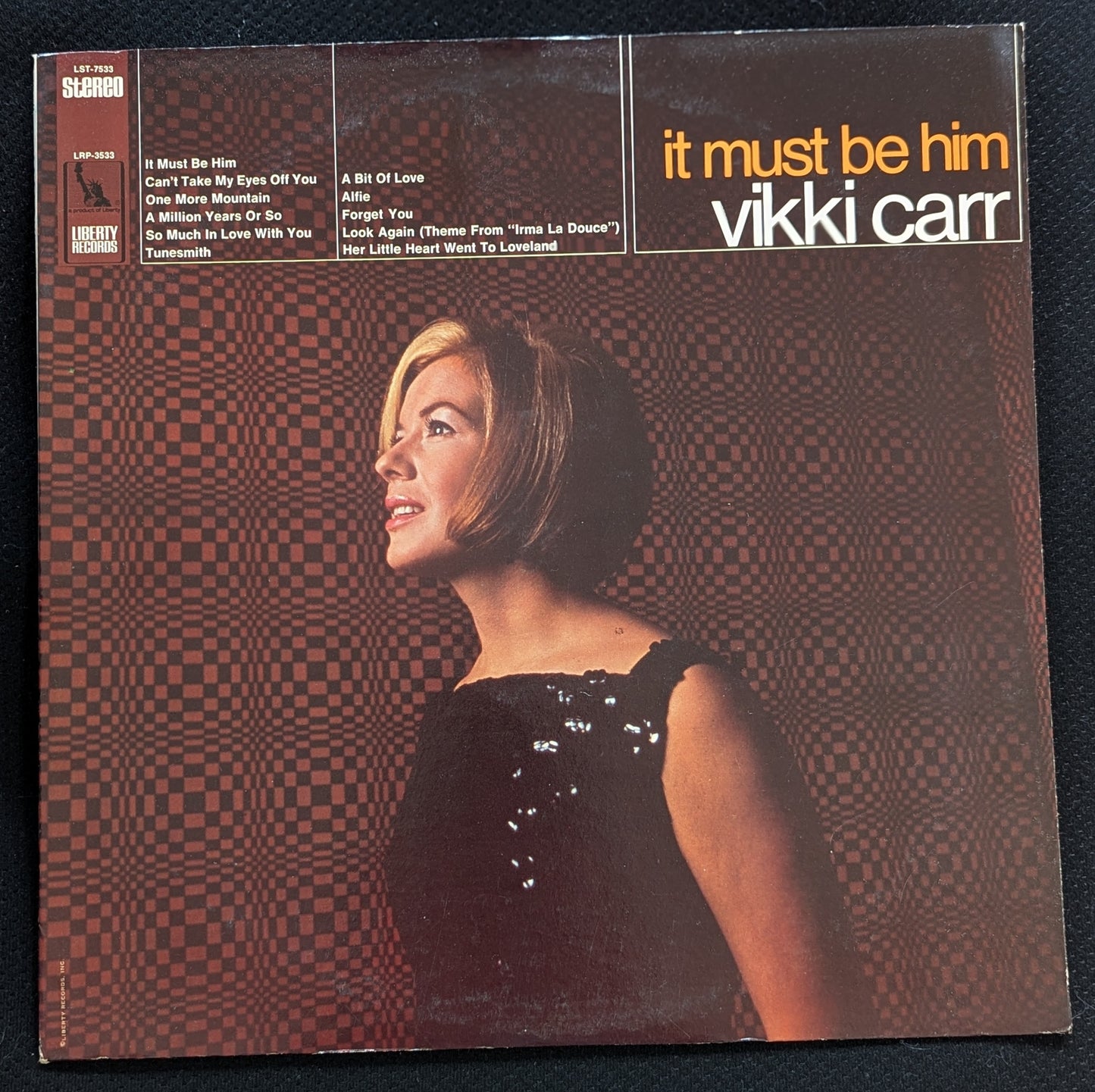 VIKKI CARR It Must Be Him LP Vinyl Record Liberty LST-7533 (VG+ Vinyl, VG Sleeve)