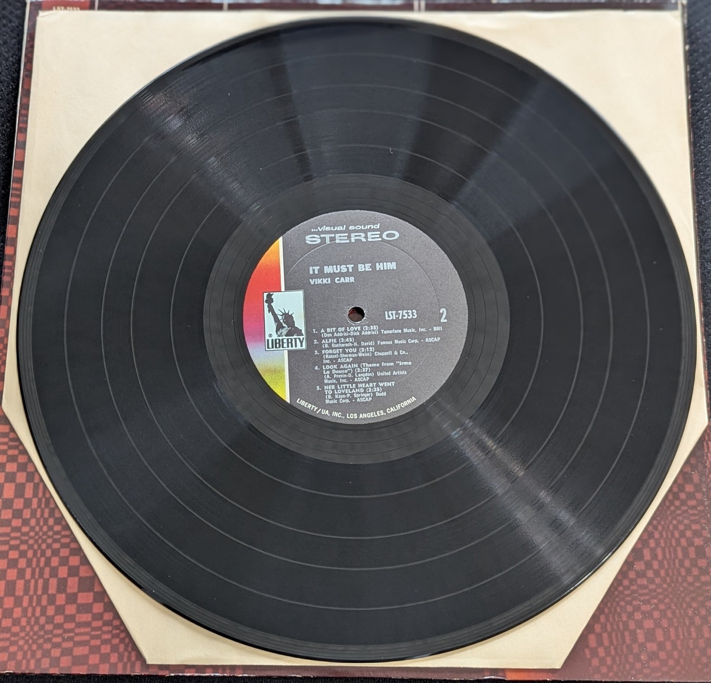 VIKKI CARR It Must Be Him LP Vinyl Record Liberty LST-7533 (VG+ Vinyl, VG Sleeve)