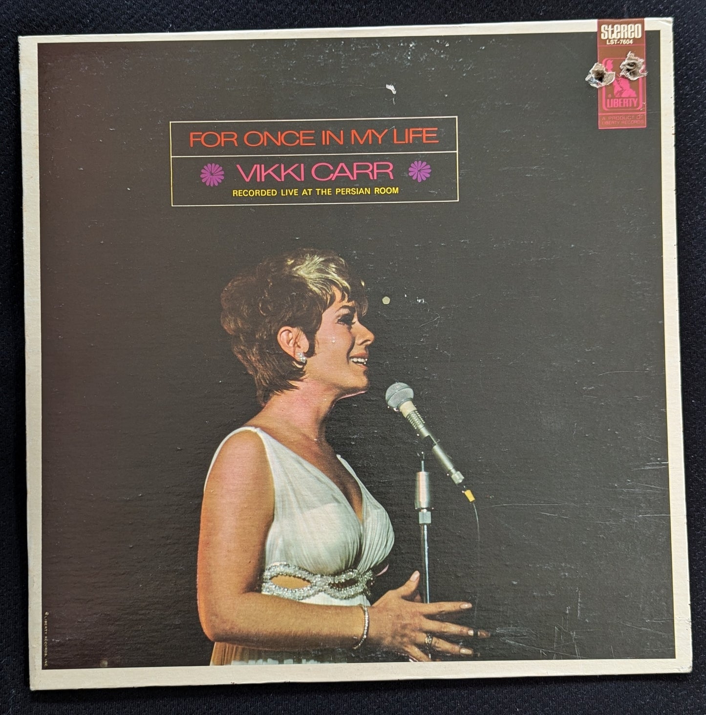 VIKKI CARR For Once In My Life LP Vinyl Record 1969 Liberty LST-7604  (VG Vinyl, G+ Sleeve)