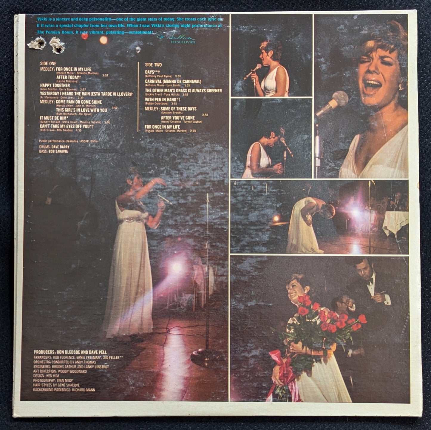 VIKKI CARR For Once In My Life LP Vinyl Record 1969 Liberty LST-7604  (VG Vinyl, G+ Sleeve)