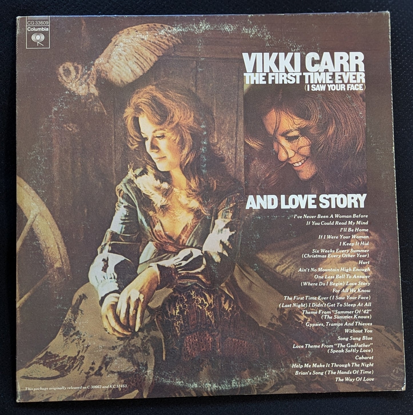VIKKI CARR ‎The First Time Ever / Love Story 2xLP Vinyl Record Columbia CG 33609 (VG Vinyl, VG Sleeve)