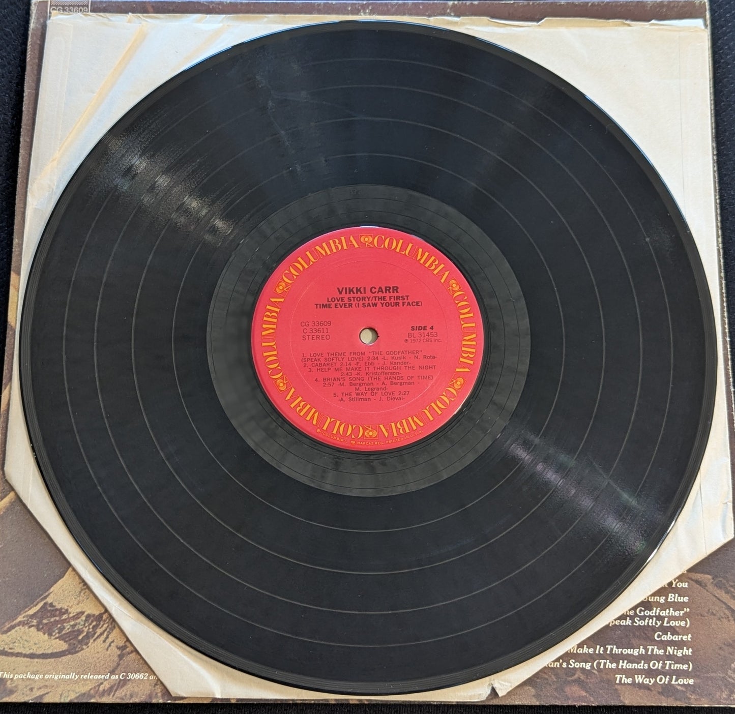 VIKKI CARR ‎The First Time Ever / Love Story 2xLP Vinyl Record Columbia CG 33609 (VG Vinyl, VG Sleeve)
