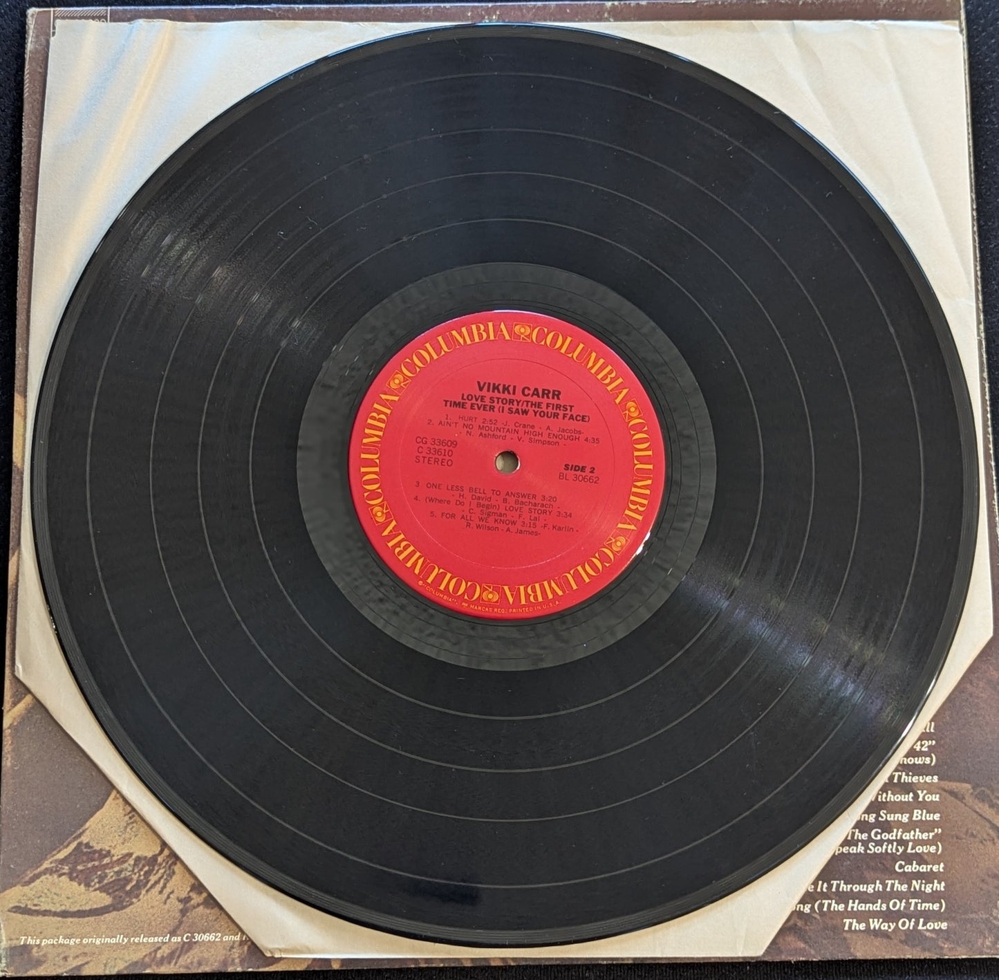 VIKKI CARR ‎The First Time Ever / Love Story 2xLP Vinyl Record Columbia CG 33609 (VG Vinyl, VG Sleeve)