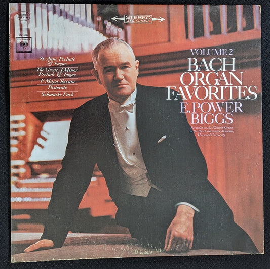 E POWER BIGGS Bach Organ Favorites Volume 2 LP Vinyl Record Columbia MS 6748 (VG Vinyl, VG Sleeve)