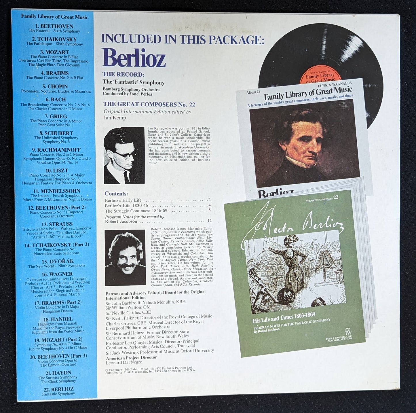 BERLIOZ The Fantastic Symphony Family Library of Great Music RCA Custom FW-322 (VG Vinyl, VG+ Sleeve)