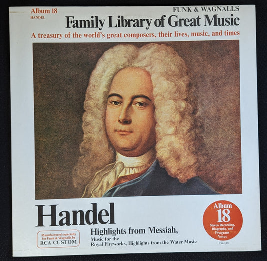 HANDEL Highlights From Messiah Family Library of Great Music RCA Custom FW-318 (VG+ Vinyl, VG+ Sleeve)