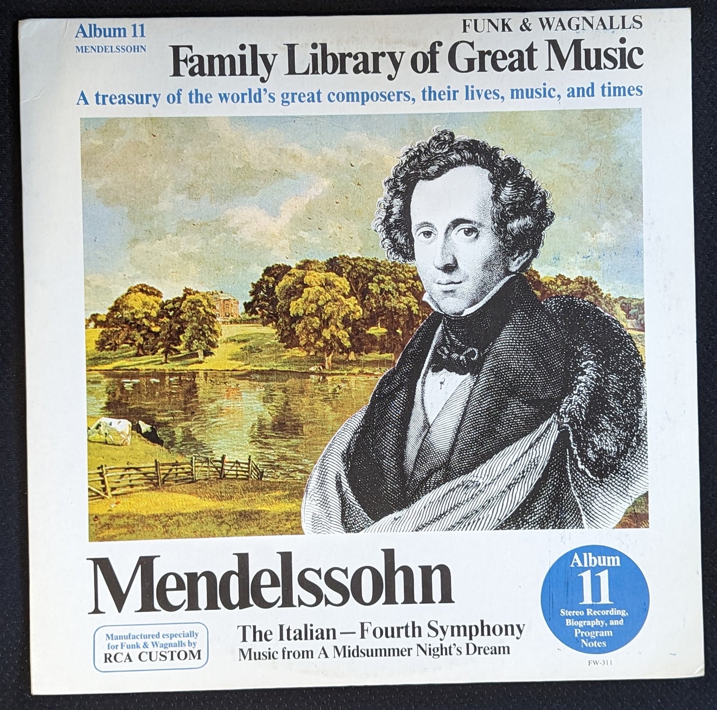 MENDELSSOHN The Italian Fourth Symphony A Midsummer Night's Dream RCA FW-311 (VG Vinyl, VG+ Sleeve)