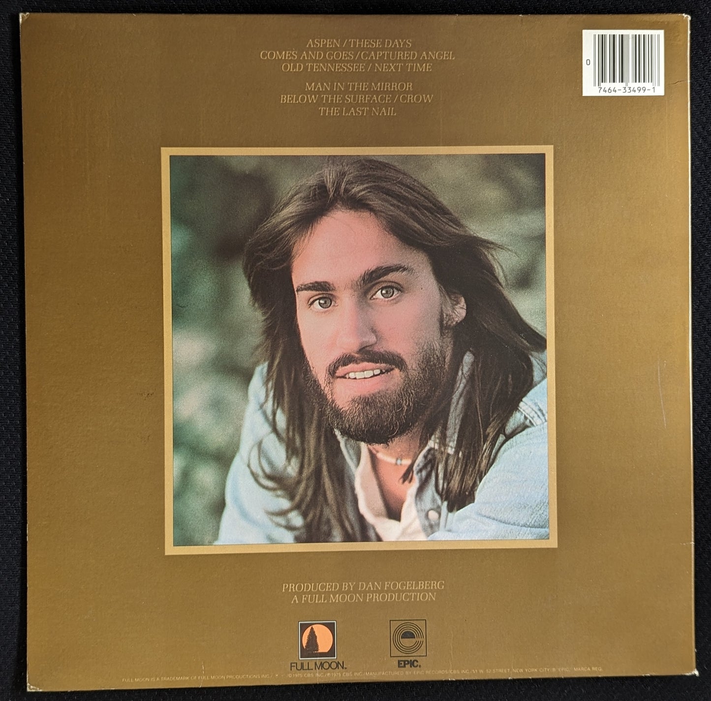 DAN FOGELBERG Captured Angel LP Vinyl Record Full Moon Epic PE 33499 (VG+ Vinyl, VG Sleeve)