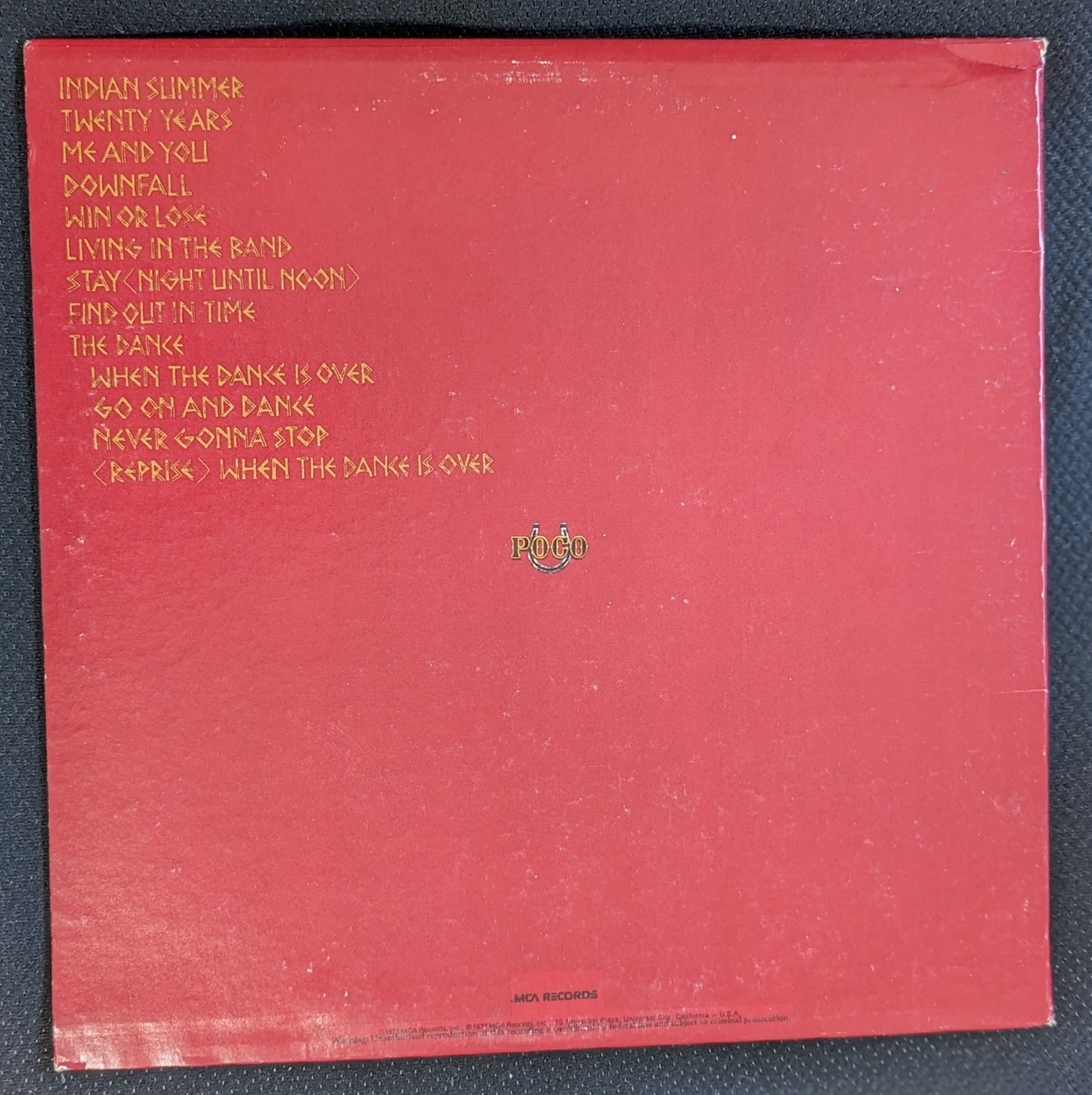 POCO Indian Summer LP Vinyl Record 1980 Reissue MCA MCA-37011 *Skips Once* (G+ Vinyl, VG Sleeve)