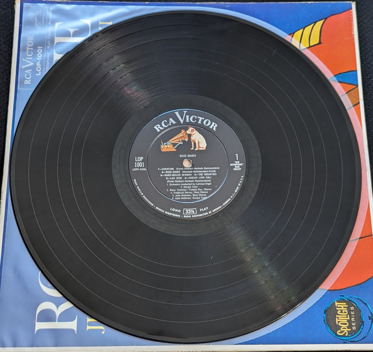 JULIE ANDREWS GIORGIO TOZZI Rose Marie Vinyl Record 1959 RCA Victor LOP-1001 (VG Vinyl, VG Sleeve)