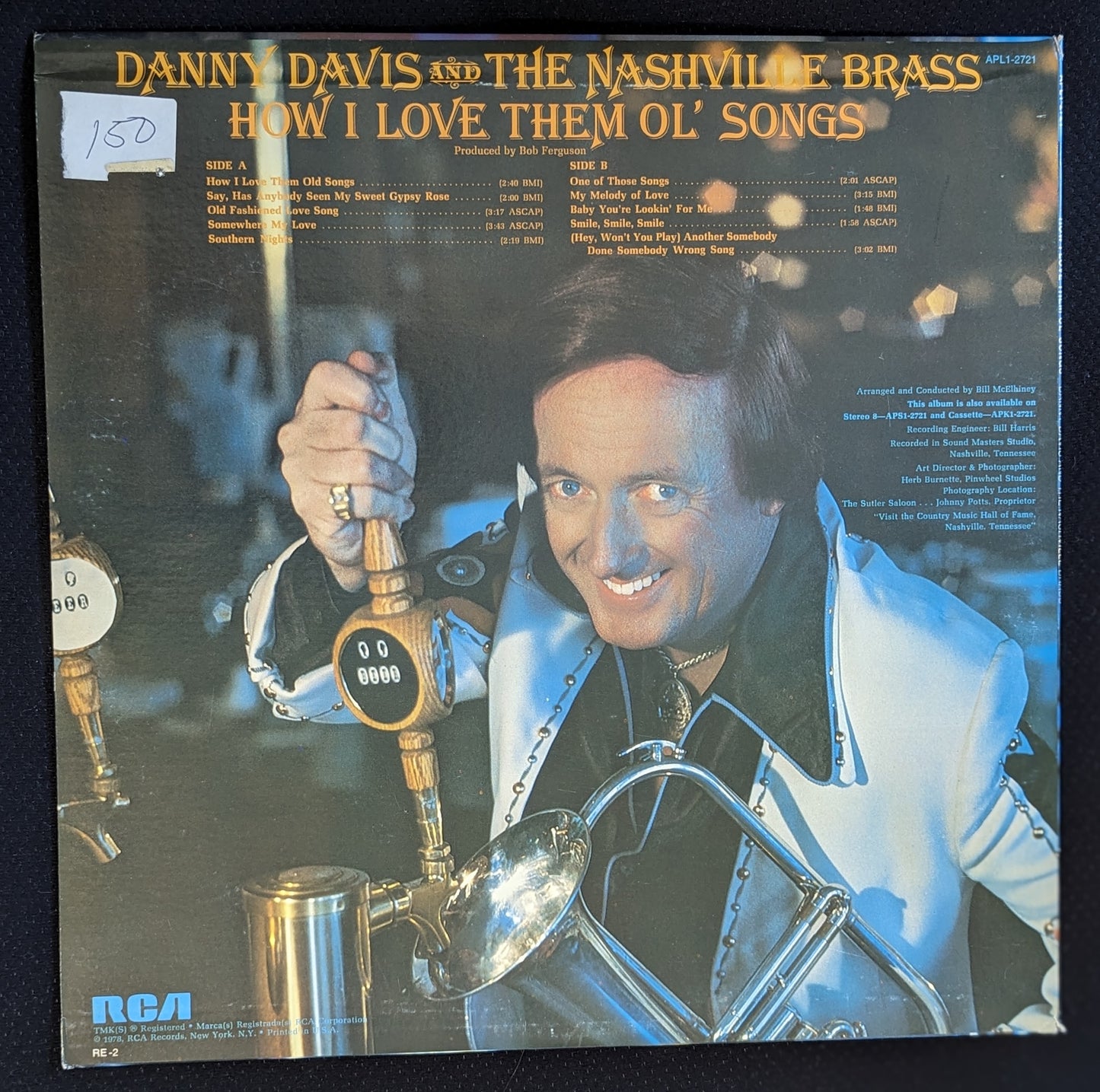 DANNY DAVIS THE NASHVILLE BRASS How I Love Them Ol Songs LP Vinyl Record 1978 (VG+ Vinyl, VG + Sleeve)