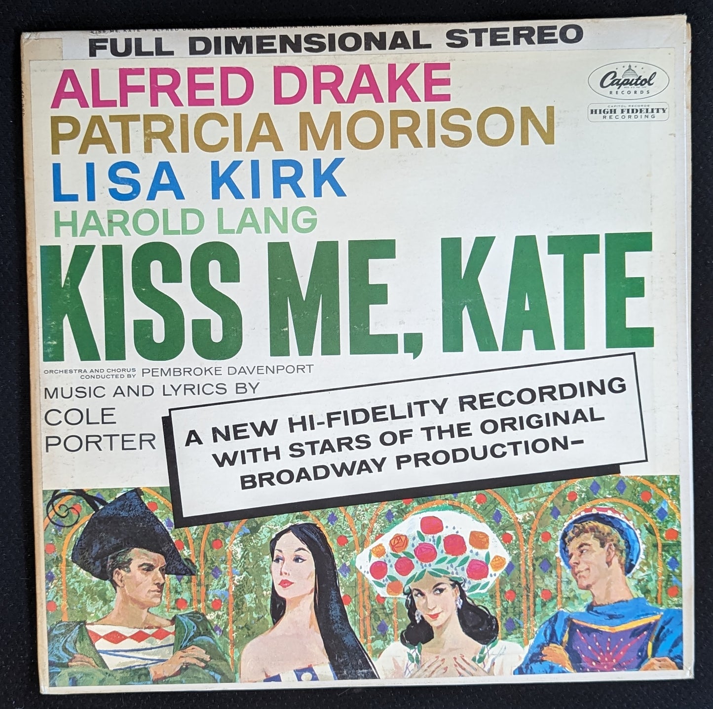 COLE PORTER Kiss Me Kate Musical LP Vinyl Record Capitol STAO 1267 Alfred Drake (VG Vinyl, G+ Sleeve)