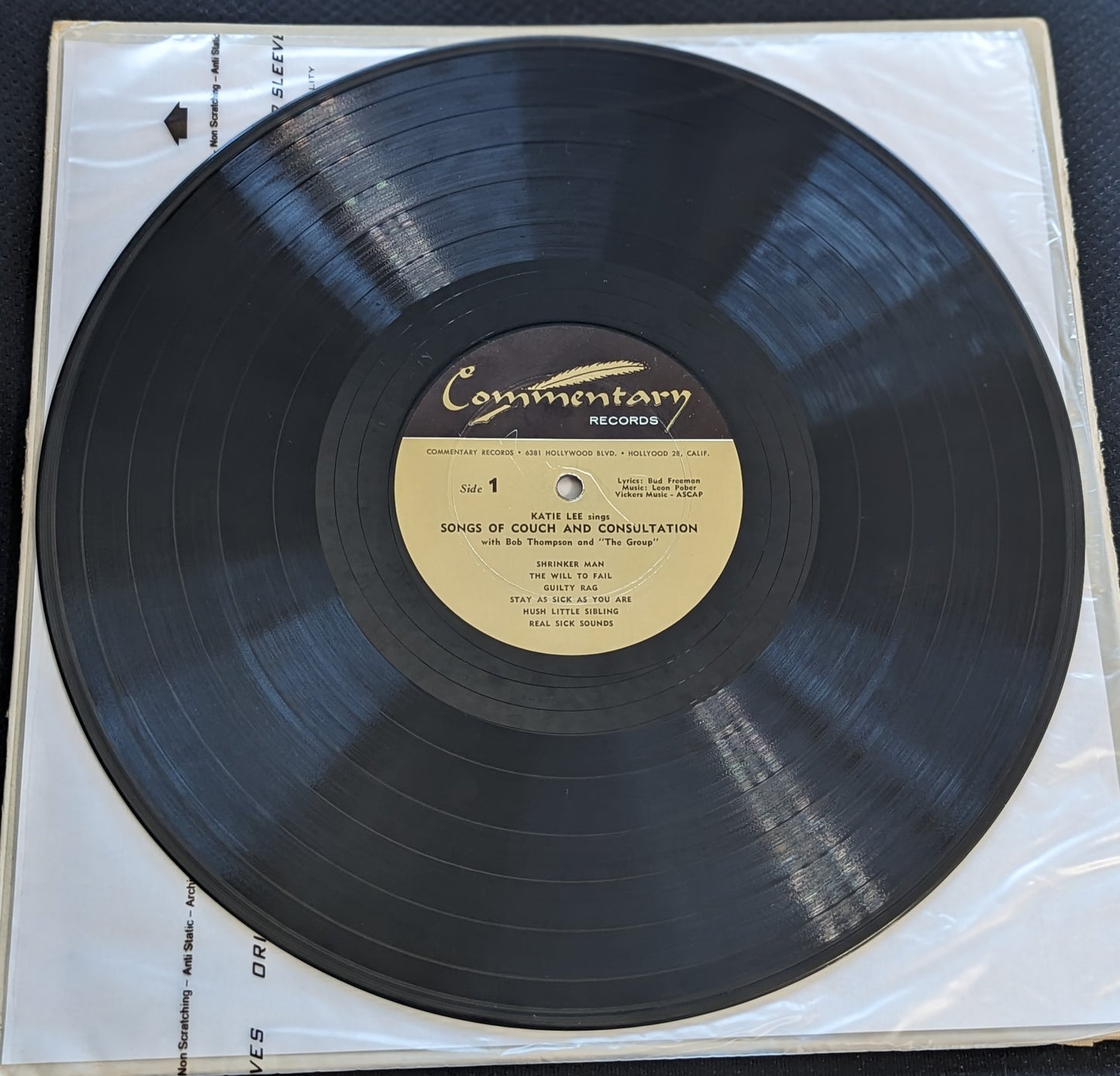 KATIE LEE Songs Of Couch And Consultation LP Vinyl Record 1957 CNT-01 (G+ Vinyl, G+ Sleeve)