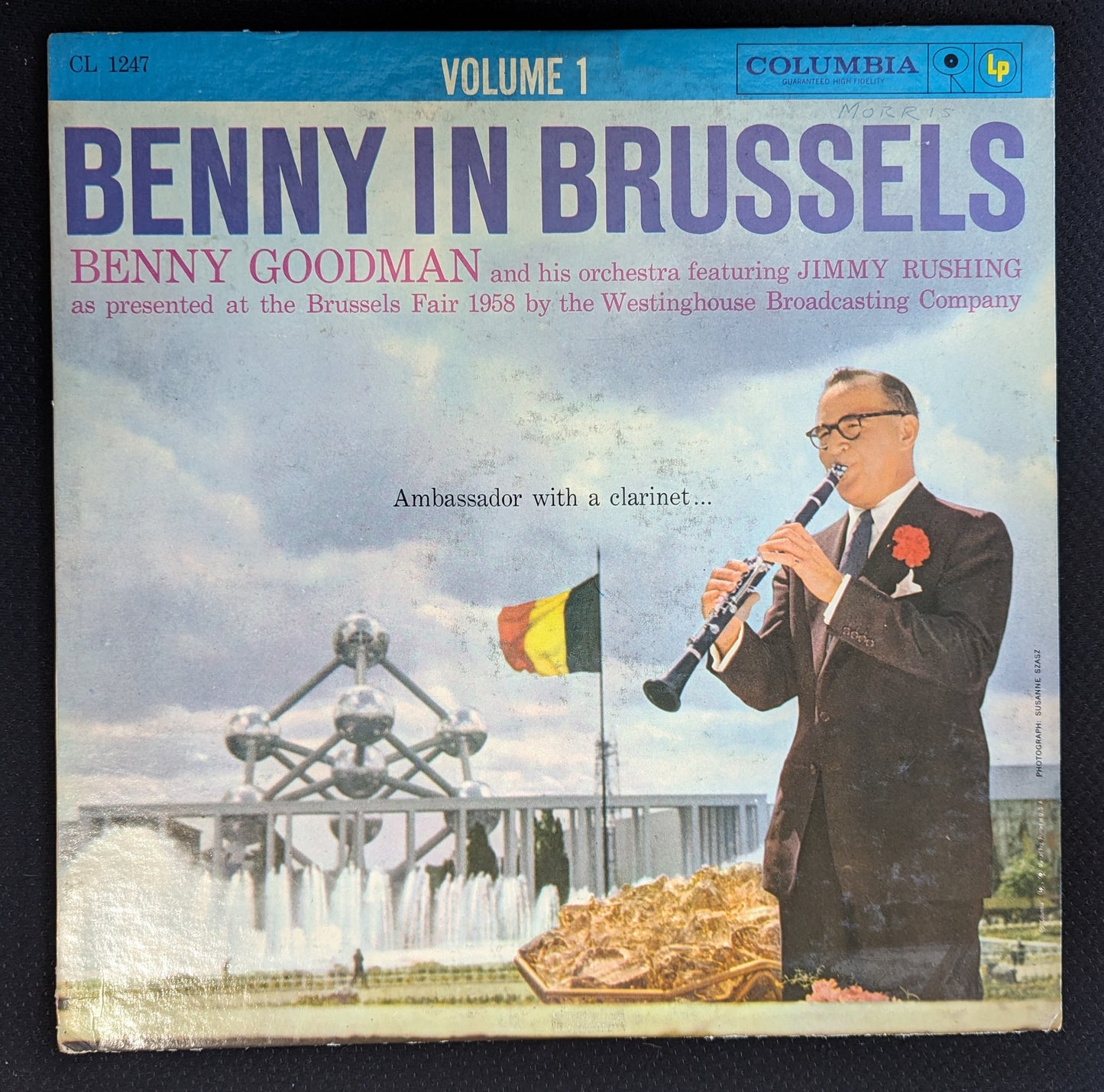 BENNY GOODMAN Benny In Brussels Volume 1 LP Vinyl Record Columbia CL 1247 (VG Vinyl, VG Sleeve)