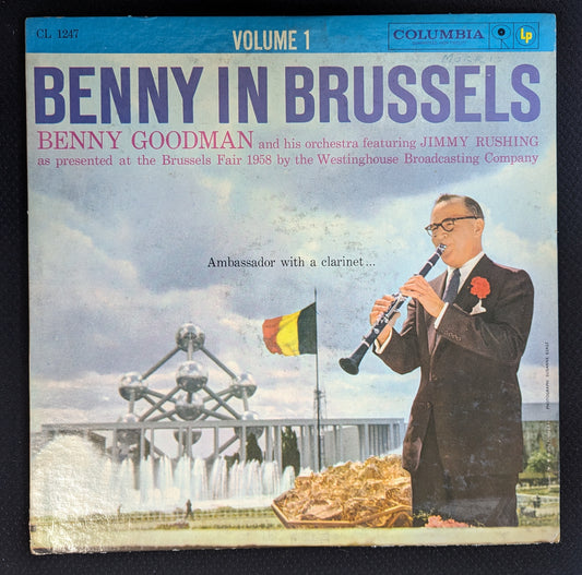 BENNY GOODMAN Benny In Brussels Volume 1 LP Vinyl Record Columbia CL 1247 (VG Vinyl, VG Sleeve)