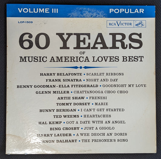 60 Years Of Music America Loves Best Volume III Popular LOP-1509 Vinyl Record (VG Vinyl, G Sleeve)