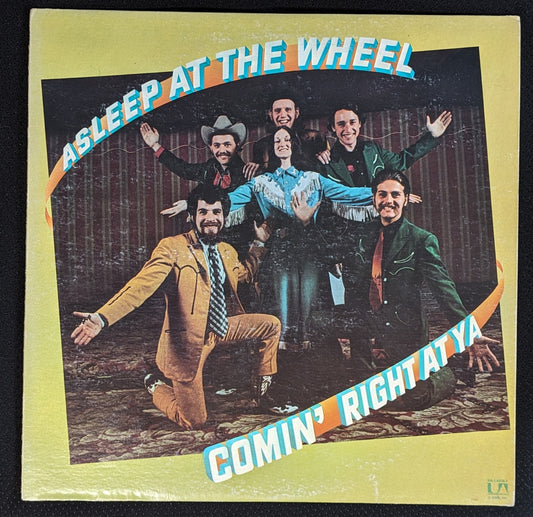 ASLEEP AT THE WHEEL Comin Right At Ya LP Vinyl Record 1973 United Artists (G+ Vinyl, VG Sleeve)