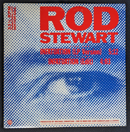 ROD STEWART Infatuation 12" Promo Record Single 1984 Warner Bros PRO-A-2148 (VG+ Vinyl, VG+ Sleeve)