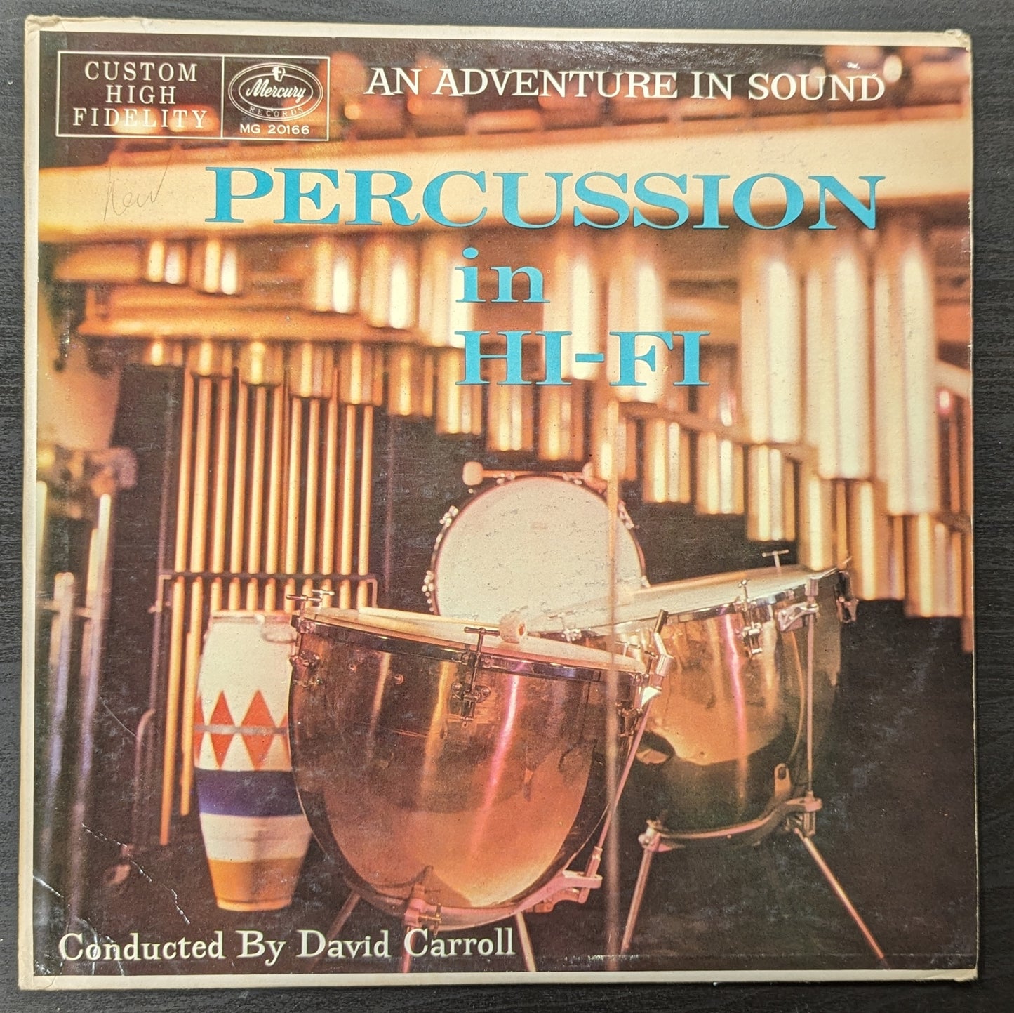 DAVID CARROLL Percussion In Hi-Fi LP Vinyl Record 1956 Mercury MG 20166 (VG Vinyl, VG Sleeve)