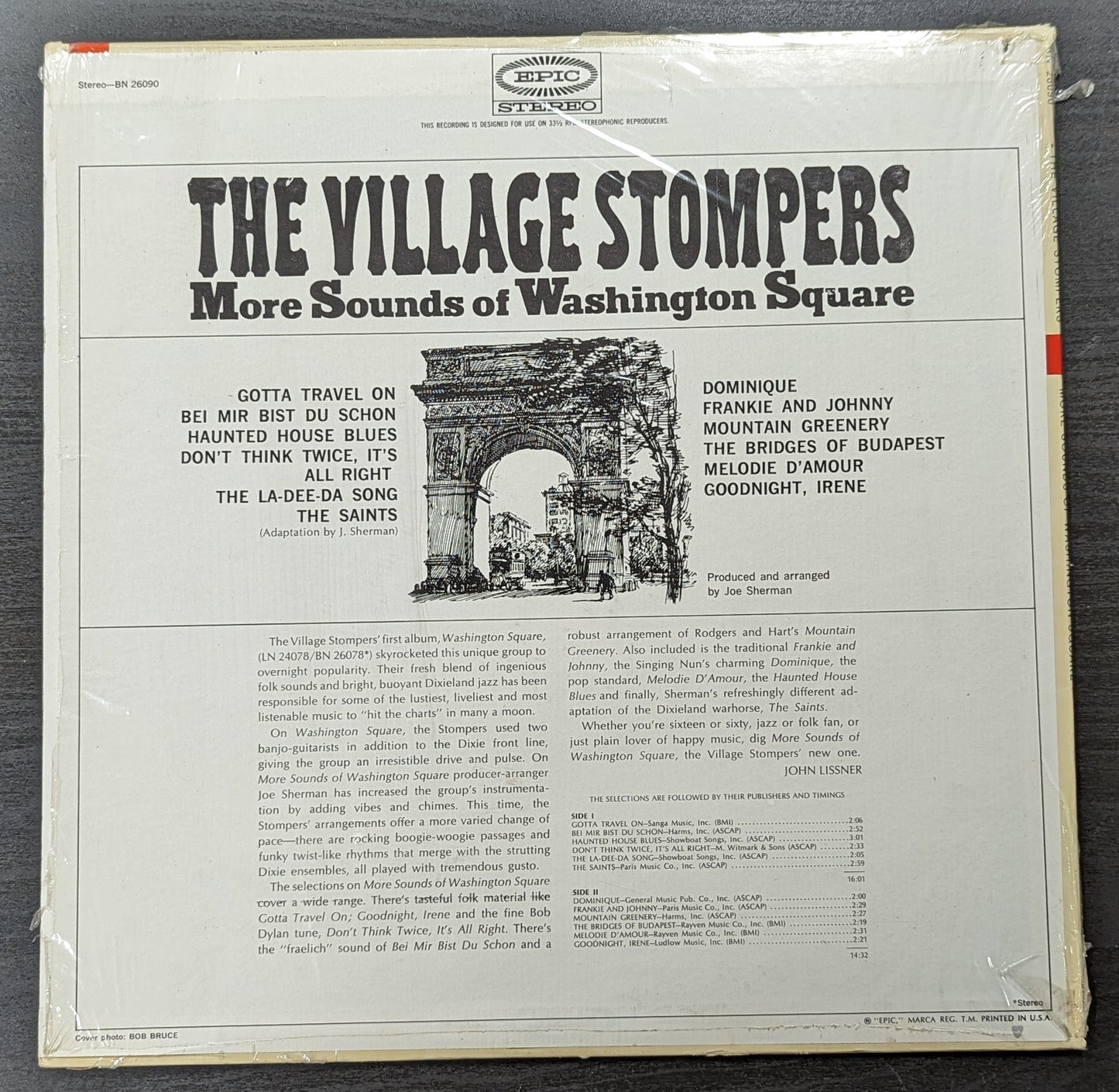 THE VILLAGE STOMPERS More Sounds Of Washington Square LP Vinyl Record 1964 Epic (VG Vinyl, VG Sleeve)