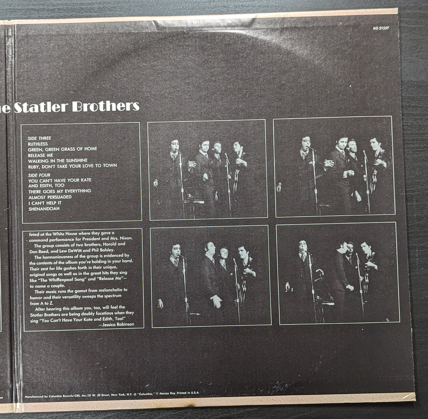 The World Of The Statler Brothers 2xLP Vinyl Record 1972 Columbia KG 31557 (VG Vinyl, VG Sleeve)