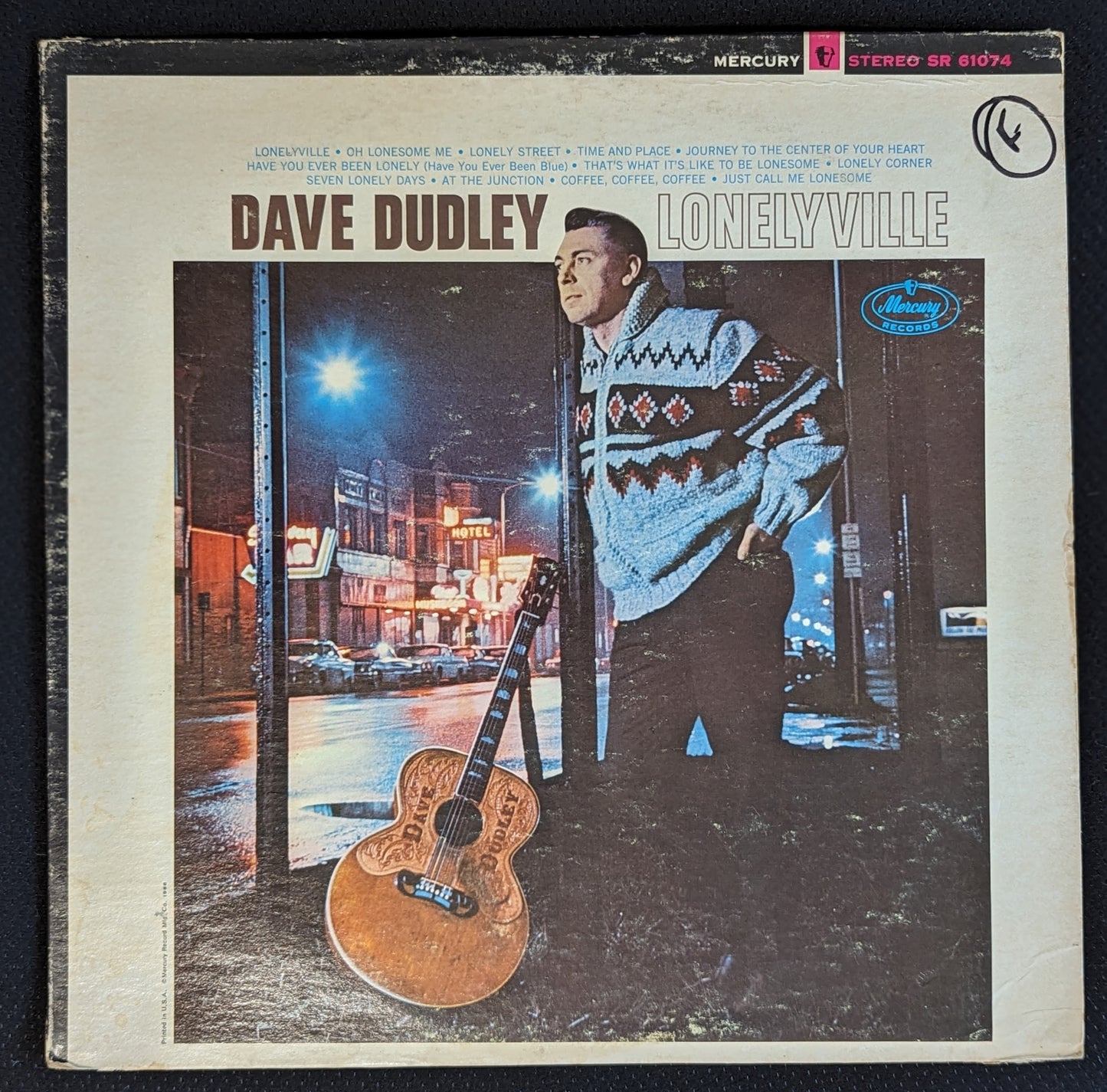 DAVE DUDLEY Lonelyville LP Vinyl Record 1966 Mercury SR 61074 Country (VG Vinyl, G+ Sleeve)