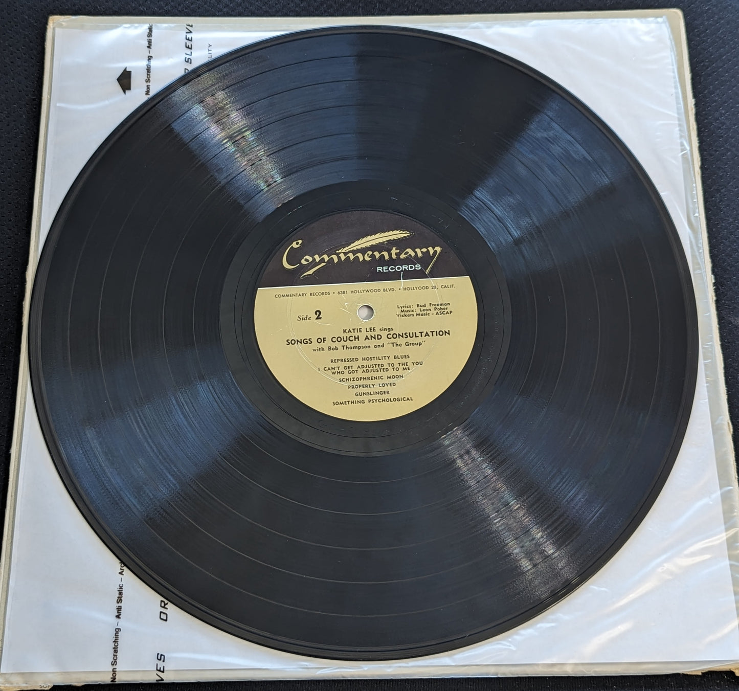 KATIE LEE Songs Of Couch And Consultation LP Vinyl Record 1957 CNT-01 (G+ Vinyl, G+ Sleeve)