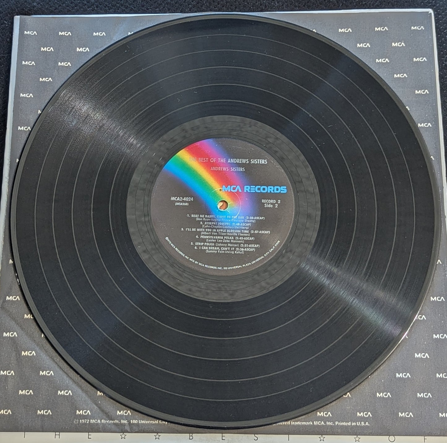 The Best Of THE ANDREWS SISTERS 2xLP Vinyl Record 1973 MCA MCA2-4024 (VG Vinyl, VG Sleeve)