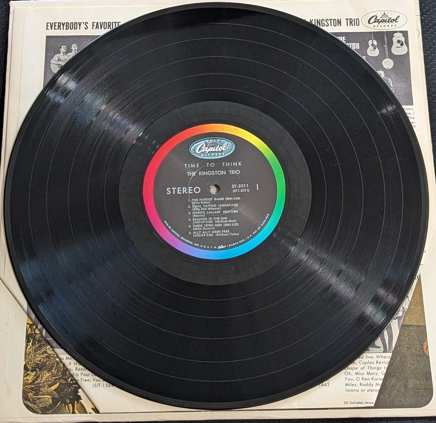 THE KINGSTON TRIO Time To Think LP Vinyl Record 1964 Capitol ST 2011 Folk (VG Vinyl, VG Sleeve)