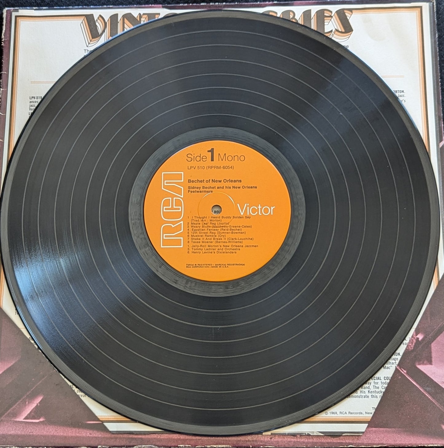 SIDNEY BECHET Bechet Of New Orleans LP Vinyl Record LPV-510 (VG Vinyl, G+ Sleeve)
