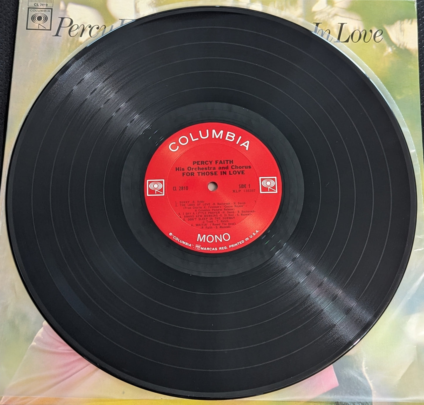 PERCY FAITH For Those In Love LP Vinyl Record 1968 Columbia CL 2810 Mono (VG Vinyl, VG Sleeve)